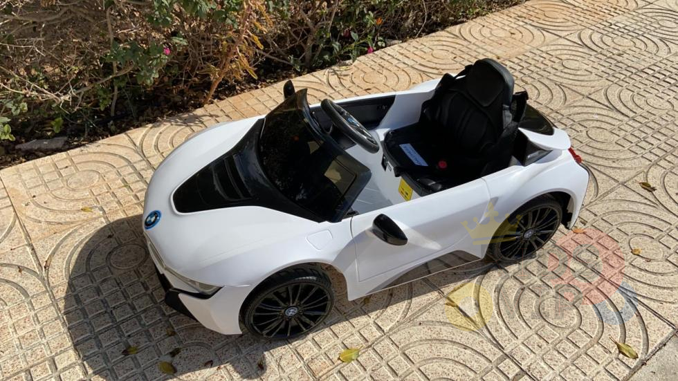 bmw i8 coupe kids and toddlers ride on car 12v remote kidsvip white 22
