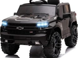 KIDSVIP 12V CHEVROLET SILVERADO RIDE ON TRUCK CAR RC LEATHER SEAT BLACK 7 30 Chevrolet - Parts